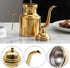 15oz Gold Stainless Steel Olive Oil & Vinegar Dispenser with Non-Slip Handle