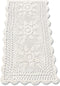 KEPSWET Sunflower Cotton Handmade Crochet Lace Rectangle Table Runner, Beige (14x60 inch)