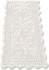 KEPSWET Sunflower Cotton Handmade Crochet Lace Rectangle Table Runner, Beige (14x60 inch)