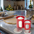 Home Basics 3 Piece Kitchen Canister Set with Transparent Window | 3 Sizes | Silicone Gasket Storage Containers