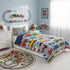 Set Sets 2Pcs,Gray, Erosebridal Boys Comforter Toddler Size Train Bedding, Colorful Steam Engine Truck Bedding
