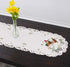Country (15Wx54L) Embroidered Rooster Chic Lace Farmhouse Table Runner, Dresser Scarf, Coffee Table Runner