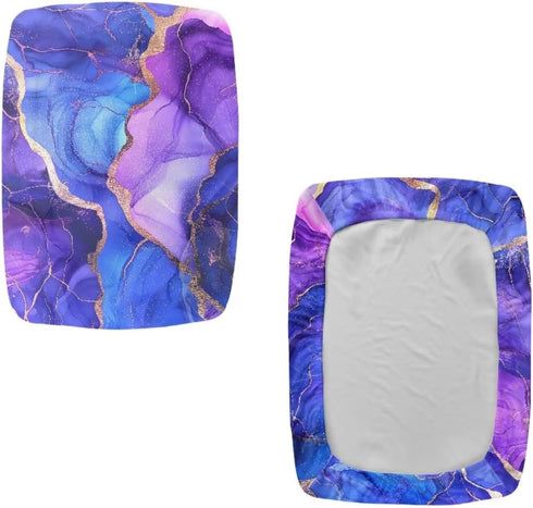 Set 2 Counter Marble Print Bar Stool Covers of Stretch Stool Chair Covers Rectangle Height Bar Stools Slipcovers
