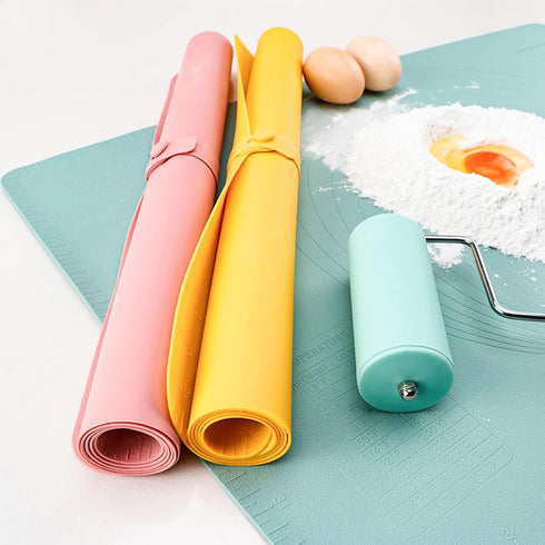 Extra Large Kitchen Silicone Pad, 23.6''x15.7'' Macaron Baking Mat, Thick Heat Resistant Non-Slip