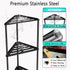 3 Standing Shower Caddy Corner, Tier Stainless Steel Shower Organizer Stand, Rustproof Corner Shower Shelves, Corner