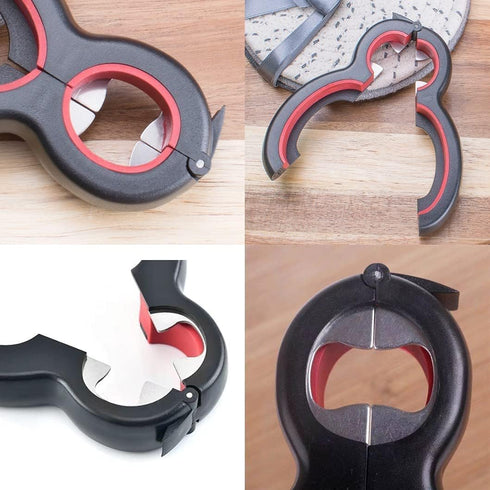 Can Opener for Seniors with Arthritis, Easy Opener with Silicone Gripper, Adjustable 6 in 1 Bottle Jar Lid Opener