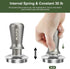 IKAPE 49mm Espresso Tamper, Premium Barista Coffee Tamper with Calibrated Spring Loaded, Flat Stainless Steel Base