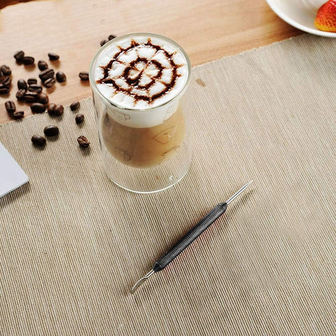 Coffee Latte Art Pen, Stainless Steel Spice Cappuccino Pull Needle Decorating Tool for Barista Precision Carving