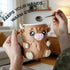 FUNKY WIZARD 16 oz Highland Cow Ice Cream Pint Holder with Hoof Slots to Hold Your Spoon, for Pints, Leak-Proof