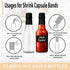 MEM WORLDSHOP (woozy) 8.5 oz (6 Pack) Clear Glass Hot Sauce Bottle with Black Cap and Orifice Reducer - - Empty Wine