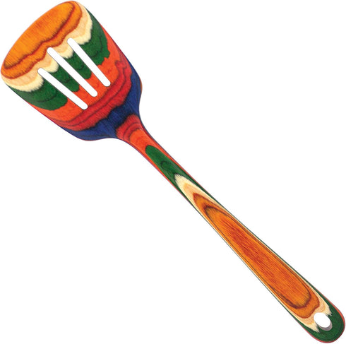 Totally Bamboo Baltique Marrakesh Collection, 12-1/2" Wooden Slotted Spatula, Safe for Nonstick Cooking