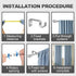 Silver Curtain Rods for Bedroom with Brackets, 5/8 Inch Diameter Small Window Curtain Rod 32 to 48 Inches