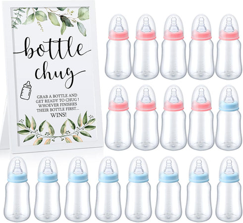 Roowest Bottle Chug Baby Shower Games Favors Including 18 Pcs Bottles with