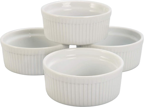 BIA Cordon Bleu Classic Ramekin Dish, Set of 4 White, 4.5 oz/3.5" Size