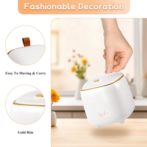 Countertop 2.2 L/0.6 60 5.5" Mini Trash Can for Desk, Desktop Garbage Can with Press Type Lid, Gal Mini Trash Tin