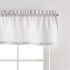 Martha Stewart Ticking Stripe 3-Piece Window Curtain Set - Valance and Tiers, White Grey