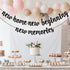 New Home New Beginning New Memories Banner, Housewarming Decoration for New Couple First Home, Black Glitter