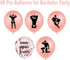 40Pcs Rose Gold Bachelorette Party Balloons, Bridal Shower Decorations, Hen Party Supplies Kit