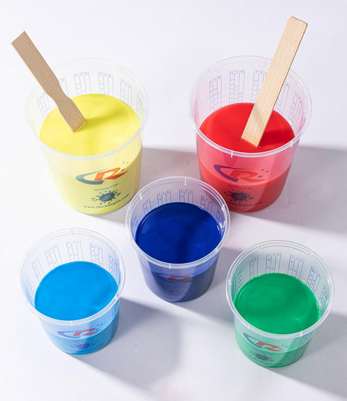 Paint Mixing Cup 20 Ounce, 12PCS Plastic Graduated Measuring Cups for Paint, Resin, Epoxy, Acrylic, Art