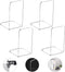 MerryNine Clear Book Ends 4pcs, Acrylic Decorative Bookends for Heavy Duty Books, Bookshelf Dividers