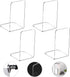 MerryNine Clear Book Ends 4pcs, Acrylic Decorative Bookends for Heavy Duty Books, Bookshelf Dividers