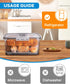 2 Pack Countertop Dynta Bread Box Bread Storage Container Airtight Recording Time Bread Box for Kitchen Plastic Bread
