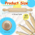 15 (7 Inches) Suclain Pcs Wooden Mini Rolling Pin Long Kitchen Baking Small Dough Rolling Pin for Children Fondant