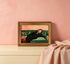 Vintage Gold Framed Bar Wall Art, Victorian Woman and Man on Couch with Martini Oil Painting Canvas Prints, Eclectic