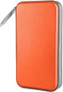 CD Case Holder, 80 Capacity Hard Plastic CD/DVD Storage Binder for Car, Home, Office, Travel (Orange)