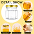 jars-1.5oz,48 GIVAMEIHF Mini Honey pcs Hexagon honey jars with dipper,gold cover,bee pendant,Gold Gift