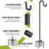 76 Inches 5 Forlogic Bird Feeder Pole Shepherd Hooks for Outdoor, Heavy Duty Bird Feeder Pole for Garden Decor, Black