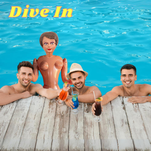 59" merrimix Inflatable Blow Up Doll Gag Gifts for Men Women Bachelor Bachelorette Party Favors and Decorations | Funny