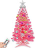 3 Ft Pink Christmas Tree with Dual Color Change Lights Timer Remote,