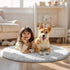 4Ft Ophanie White Round Rug Circle Area Rug, Aesthetic Room Decor, Fluffy Fuzzy Bedroom Carpet, Plush Soft Shaggy