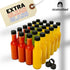5 Oz 12 Pack nicebottles Hot Sauce Bottles with Red Caps & Shrink Bands