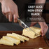 PAUDIN Cheese Knife, 5 Inch Serrated Knife with Ergonomic Pakkawood Handle, High Carbon Steel Ultra Sharp