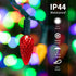 C6 2 Pack 20ft 60LED 8 Brightown LED Christmas String Lights - Battery Operated Strawberry String Lights with Timer