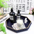 Counter, 13x13x1.57 inches, Navy Blue Octagonal Plastic Serving Tray for Coffee Table, Ottoman, Kitchen Living Room