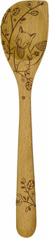 Talisman Designs Laser Etched Beechwood Serving Spoon, Woodland Squirrel Design
