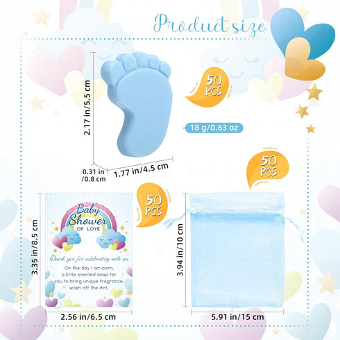 SytuHete 50 Sets Baby Shower Favors Refreshing Foot Soap Perfect Baby Shower Favors for Guests, Gifts, and Prizes