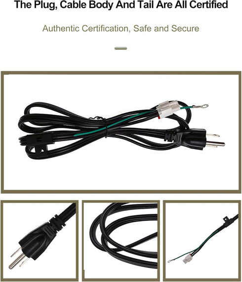 3903-001003 Refrigerator Power Cord for Samsung, Compatible with Kenmore Elite, RF28T5001SR, RH29H8000SR, RF28HMEDBSR