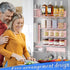 IYEBAU Refrigerator,8 Pack Set Magnetic Spice Rack for Magnetic Fridge Shelf, Moveable Spice Organizer with Hook Rack