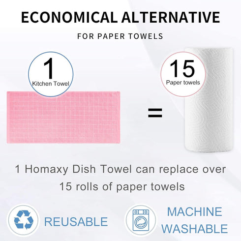 Set, 12 12 13 28 Inches, Set 12 Set, Homaxy Kitchen Towels and Dishcloths x and x of Bulk Cotton Terry Kitchen Towels