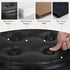Room13x13x12.4(YZblack,1pcs) xuperbonus Small Ottoman with Storage,Folding Round Ottoman with Gold Trim,Velvet Storage