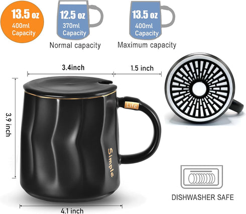 KRGMNHR Set, 2 13.5 oz Coffee Mug Warmer Smart Coffee Warmer for Desk Auto Shut Off, Cup Warmer for Office Home Use
