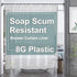 AmazerBath Plastic Shower Curtain Clear Premium PEVA, Heavy Duty 8G, 72x72 Inches with 3 Big Stones