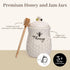 Charming Ceramic Honey Bee Jar with Wooden Dipper - Ideal for Farmhouse Decor