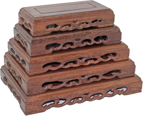 Elegant Solid Wood Base Display Stand for Art & Fish Tank