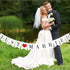 JUST Married Wedding Banner Set - Decorations for Reception, Bridal Shower & Engagement Photo Prop