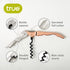 True Brands TrueTap Double Hinged Waiters Corkscrew, Stainless Steel Wine Key with Foil Cutter, Copper